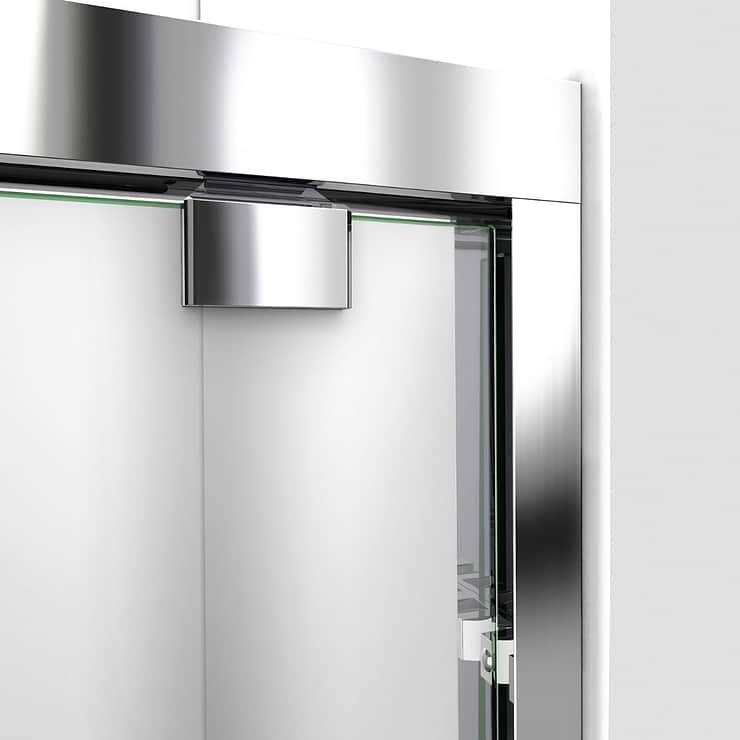 DreamLine Encore 48"x76" Reversible Sliding Shower Alcove Door with Clear Glass in Chrome