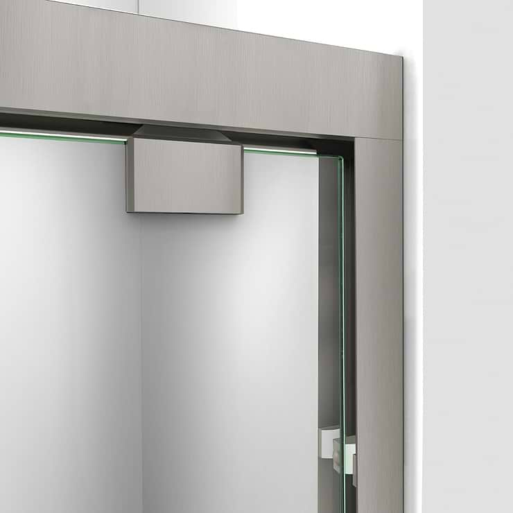 DreamLine Encore 60"x58" Reversible Sliding Bathtub Door with Clear Glass in Brushed Nickel