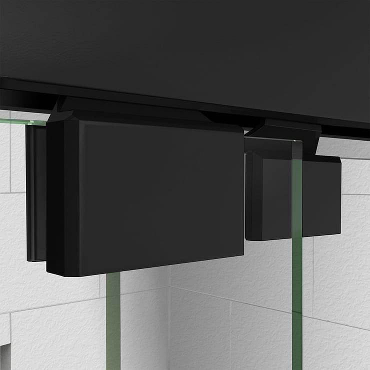 DreamLine Encore 60"x58" Reversible Sliding Bathtub Door with Clear Glass in Satin Black