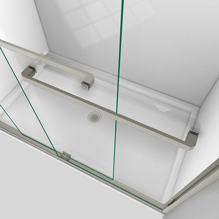 DreamLine Encore 60"x76" Reversible Sliding Shower Alcove Door with Clear Glass in Brushed Nickel