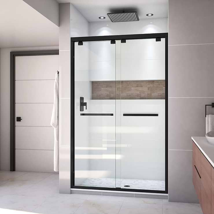 DreamLine Encore 60"x76" Reversible Sliding Shower Alcove Door with Clear Glass in Oil Rubbed Bronze