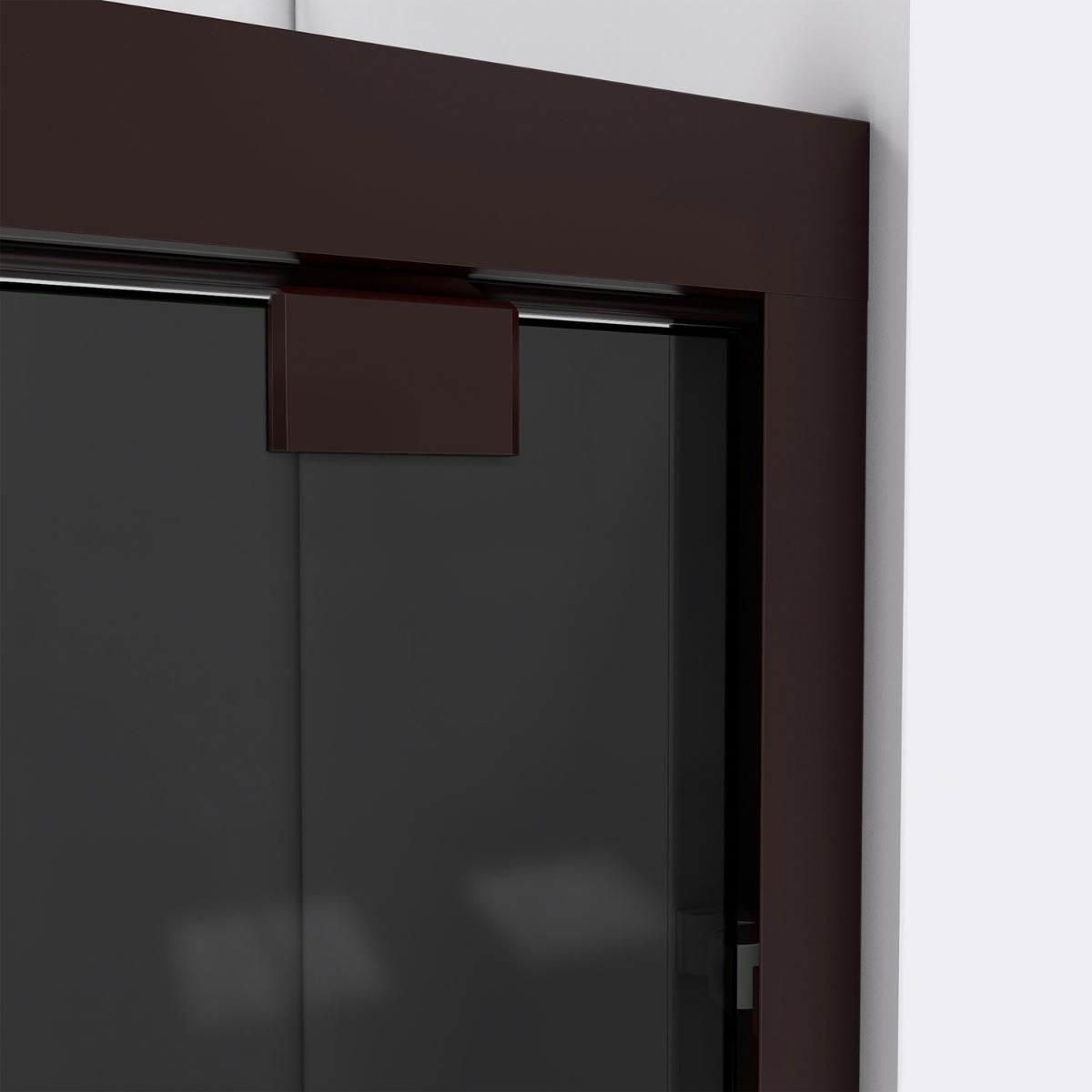 DreamLine Encore 54"x76" Reversible Sliding Shower Alcove Door with Smoke Gray Glass in Oil Rubbed Bronze