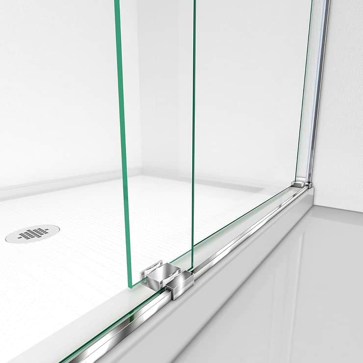 DreamLine Essence 48"x76" Reversible Sliding Shower Alcove Door with Clear Glass in Chrome