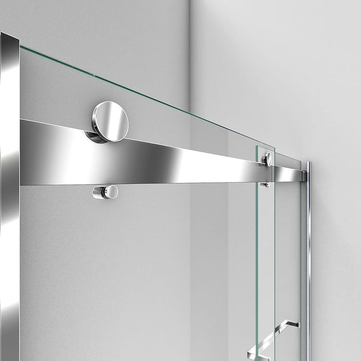 DreamLine Essence 48"x76" Reversible Sliding Shower Alcove Door with Clear Glass in Chrome