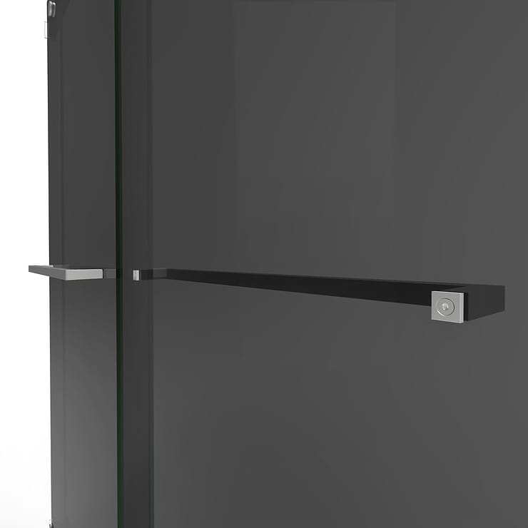 DreamLine Essence 48"x76" Reversible Sliding Shower Alcove Door with Smoke Gray Glass in Brushed Nickel