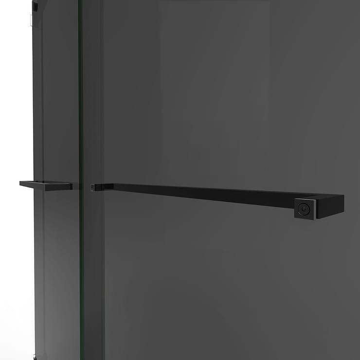 DreamLine Essence 60"x76" Reversible Sliding Shower Alcove Door with Smoke Gray Glass in Satin Black