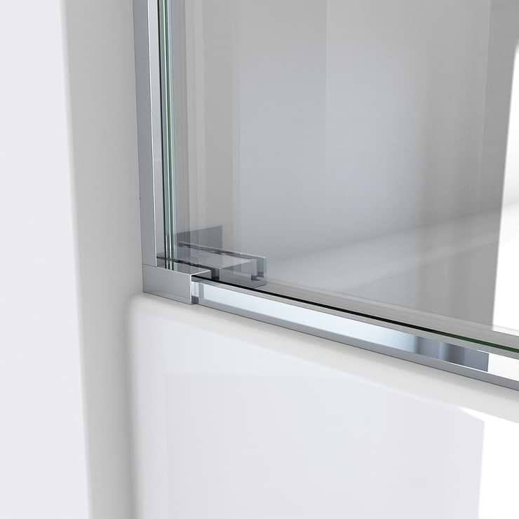 DreamLine Essence 60"x60" Reversible Sliding Bathtub Door with Clear Glass in Chrome