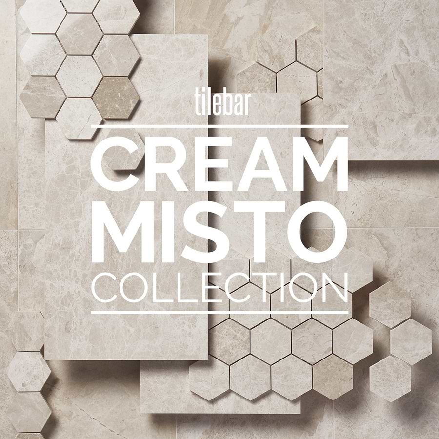 Cream Misto 3" Polished Marble Hexagon Mosaic