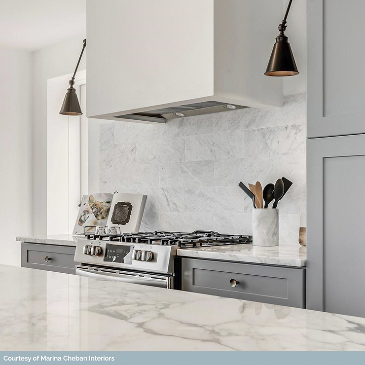 Asian Statuary White 4x12 Polished Marble Subway Tile