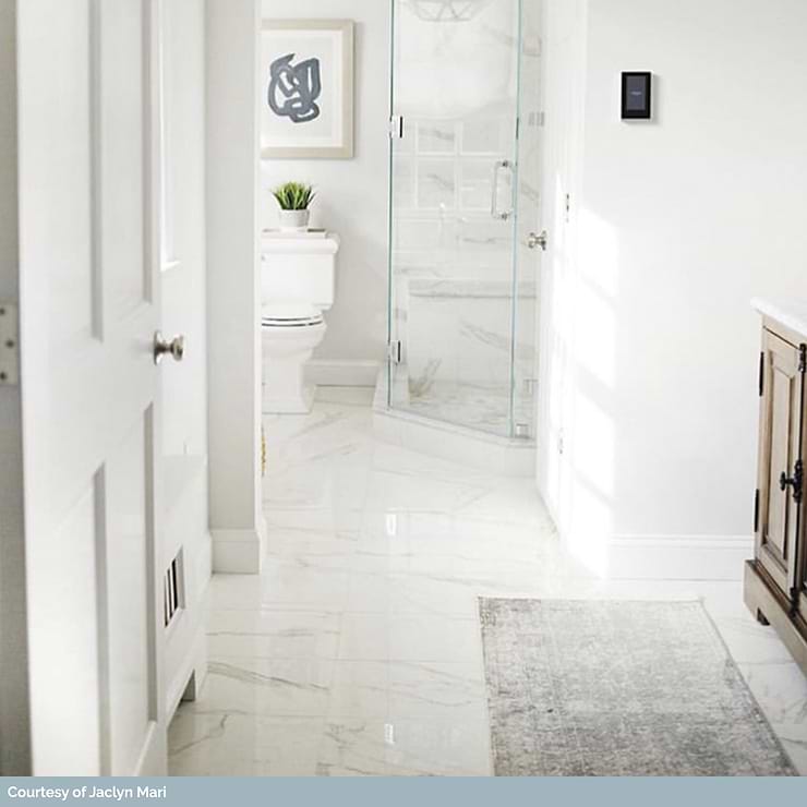 Belvedere Bianco 15x30 Marble Look Porcelain Tile