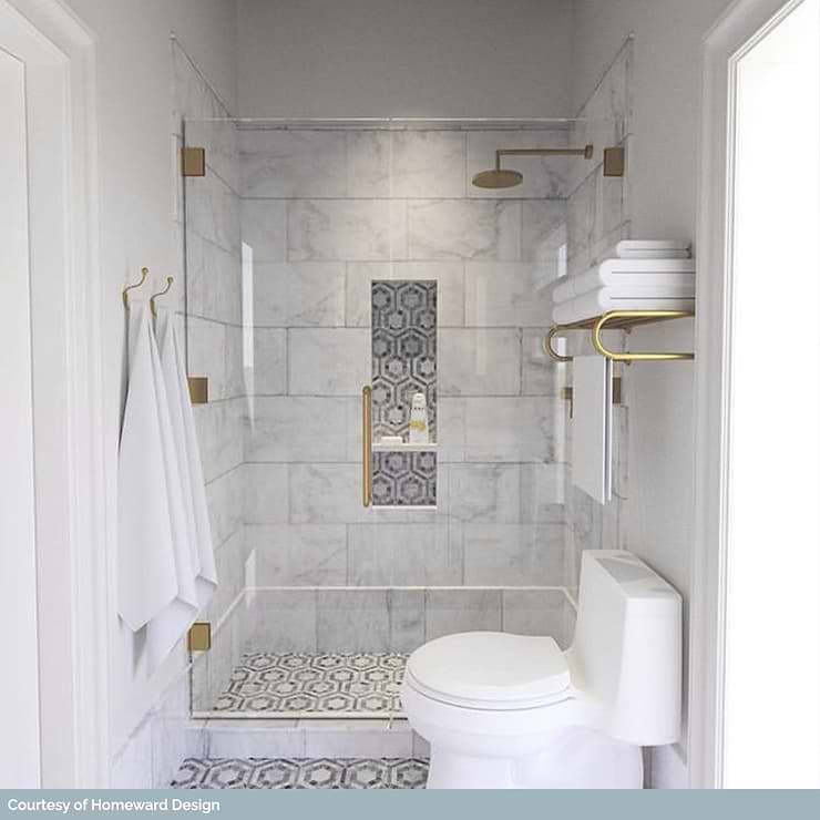 Cosmos Carrara & Moonstone 4" Hexagon Marble Polished Mosaic Tile