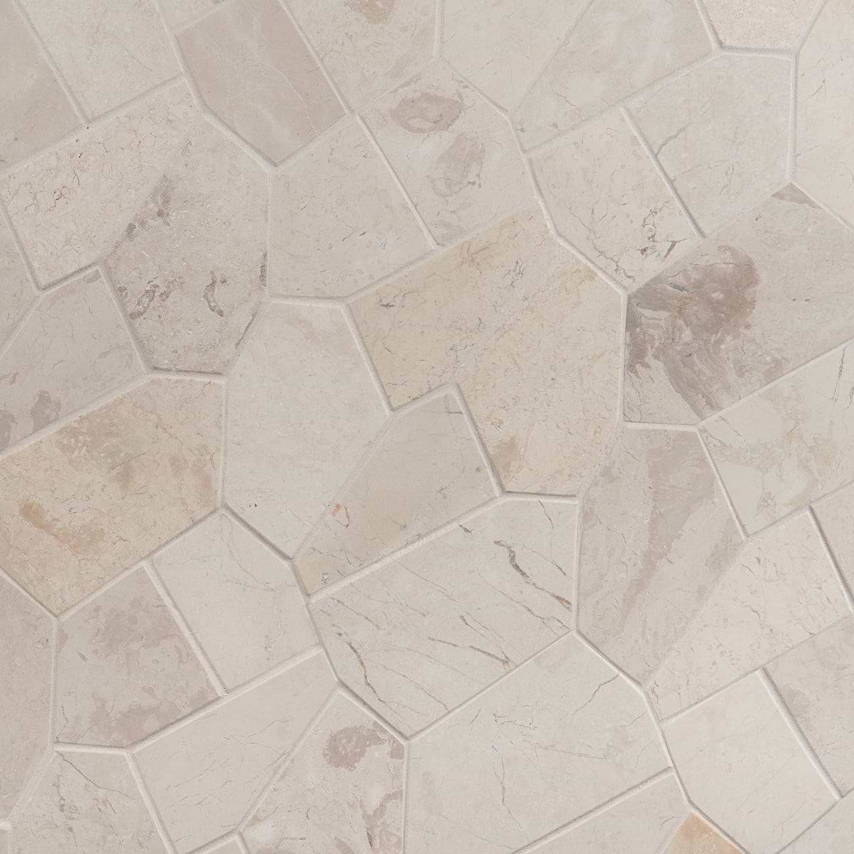 Nature Organica Lovina White Honed Marble Mosaic Tile