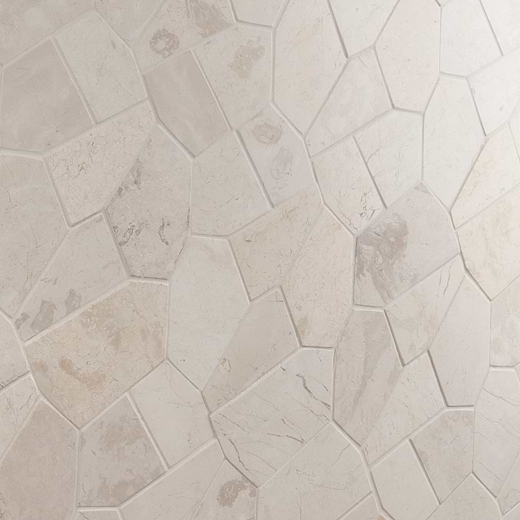 Nature Organica Lovina White Honed Marble Mosaic Tile