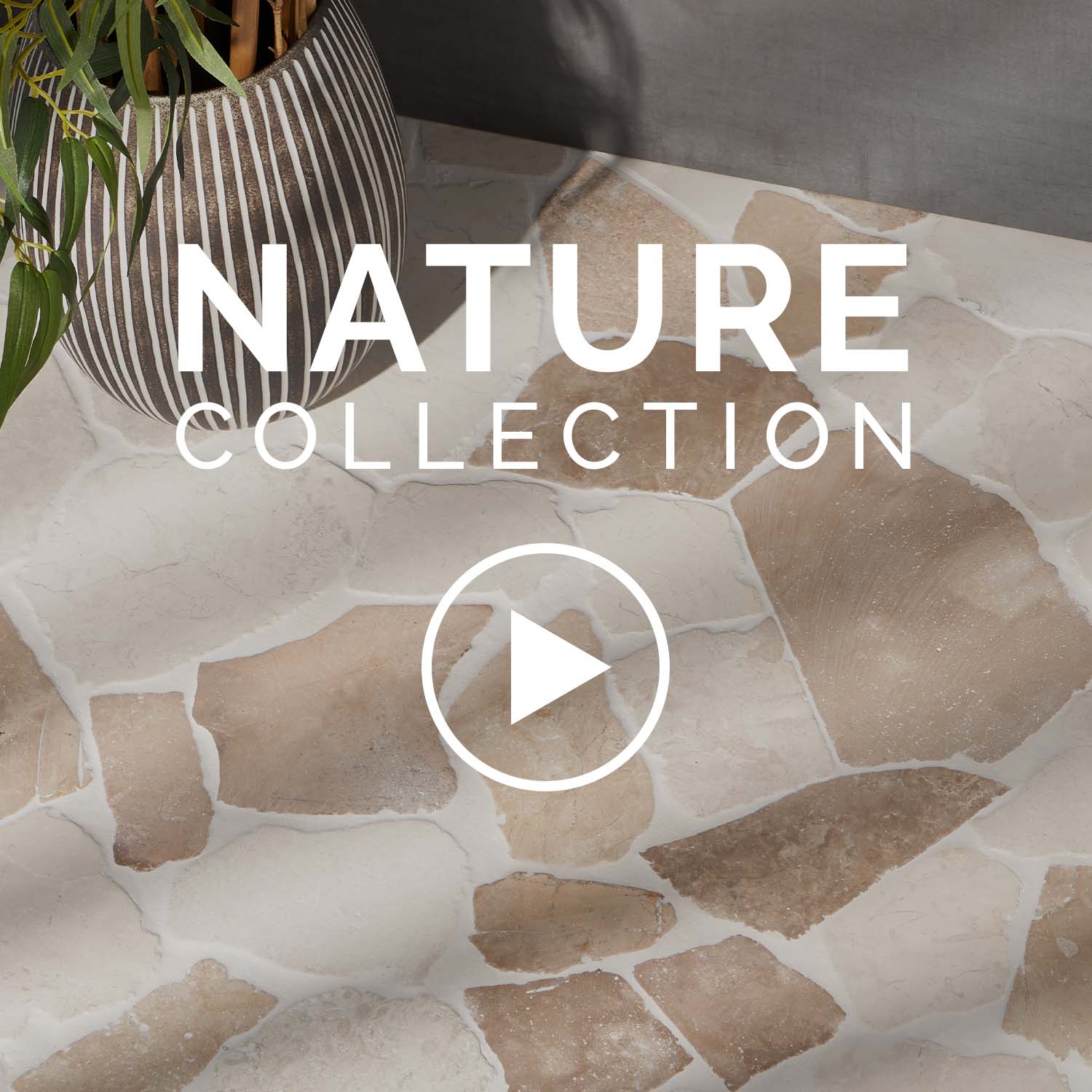 Nature Stacked Lombok Beige Pebble Honed Mosaic Tile