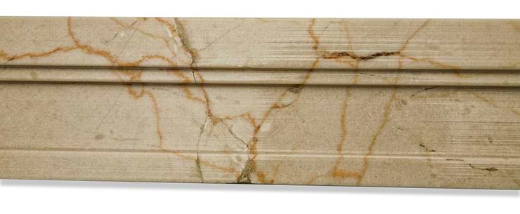 Novel Crema Marfil 2x12 Marble Chair Rail Liner