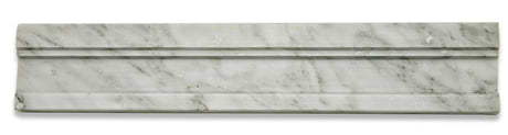 Carrara Novel 2x12 Marble Chair Rail Liner