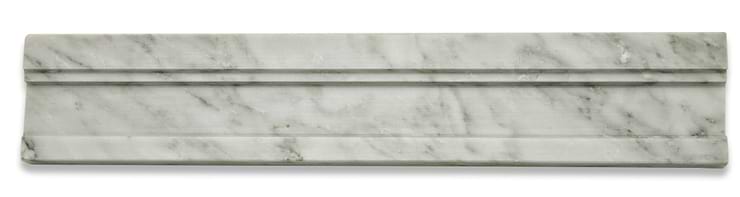 Carrara Novel 2x12 Marble Chair Rail Liner