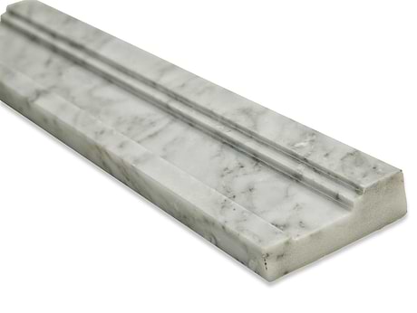 Carrara Novel 2x12 Marble Chair Rail Liner
