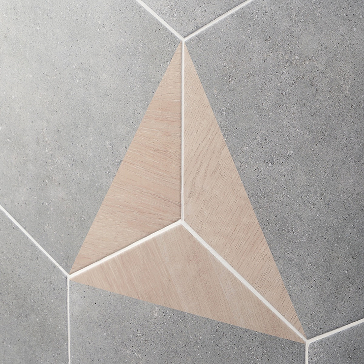 Pergola Wood Gray 12.5" Hexagon Matte Porcelain Tile