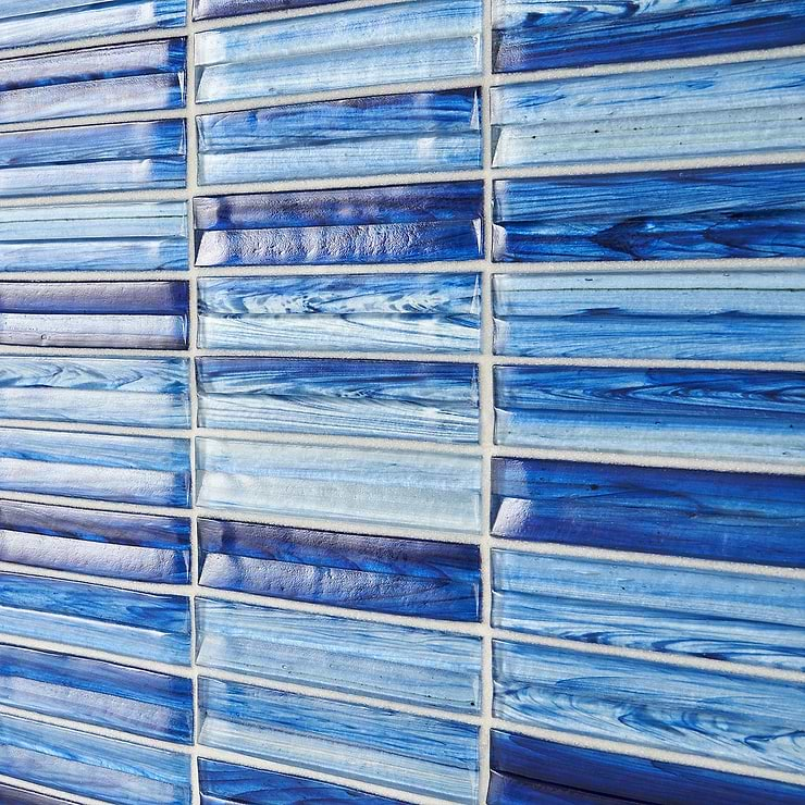 Maya Stacked Azur Mosaic Tile 