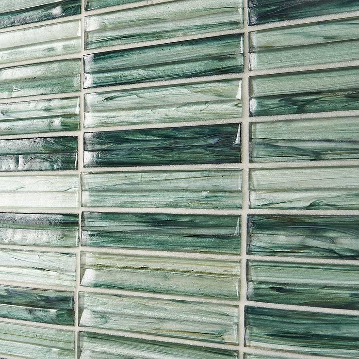 Maya Stacked Sage Mosaic Tile