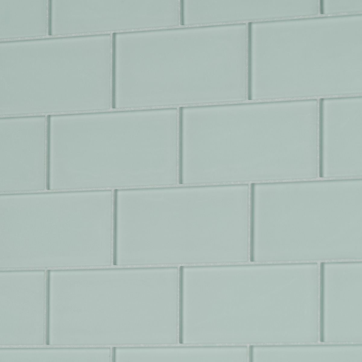 Loft Seafoam 3x6 Frosted Glass Subway Wall Tile 