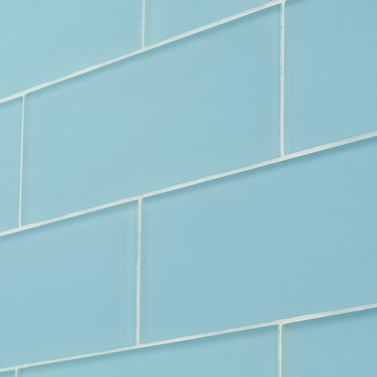 Loft Turquoise 4x12 Frosted Glass Tile 