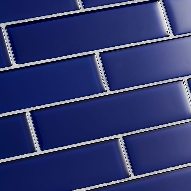 Loft Royal Blue 2x8 Polished Glass Tile