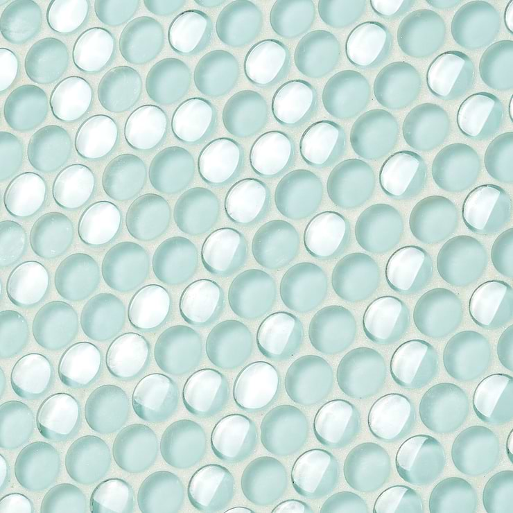 Loft Adriatic Mist 3/4" Penny Round Glass Tile