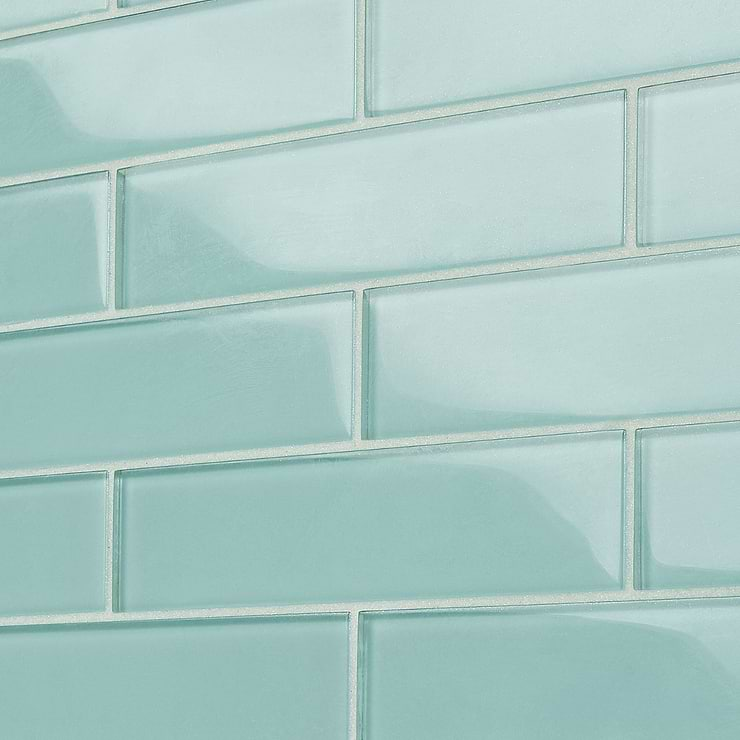 Loft Adriatic Mist 2x8 Polished Glass Subway Wall Tile