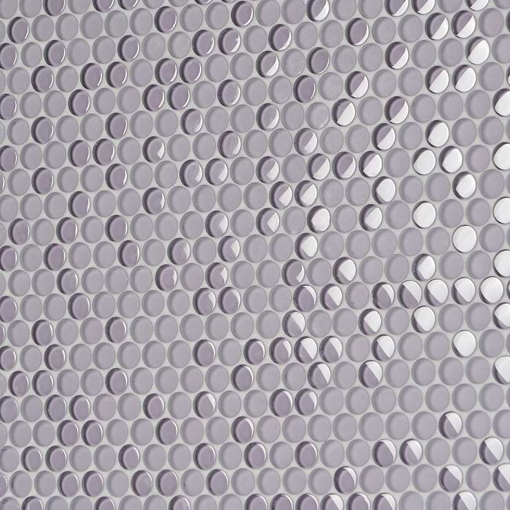 Loft Wisteria 3/4" Penny Round Glass Tile