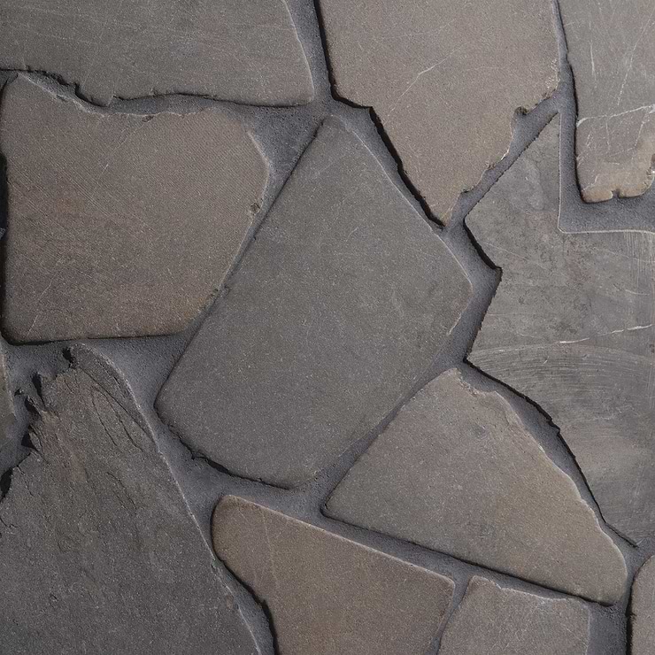 Nature Flagstone Jumbo Java Gray Honed Marble Mosaic Tile
