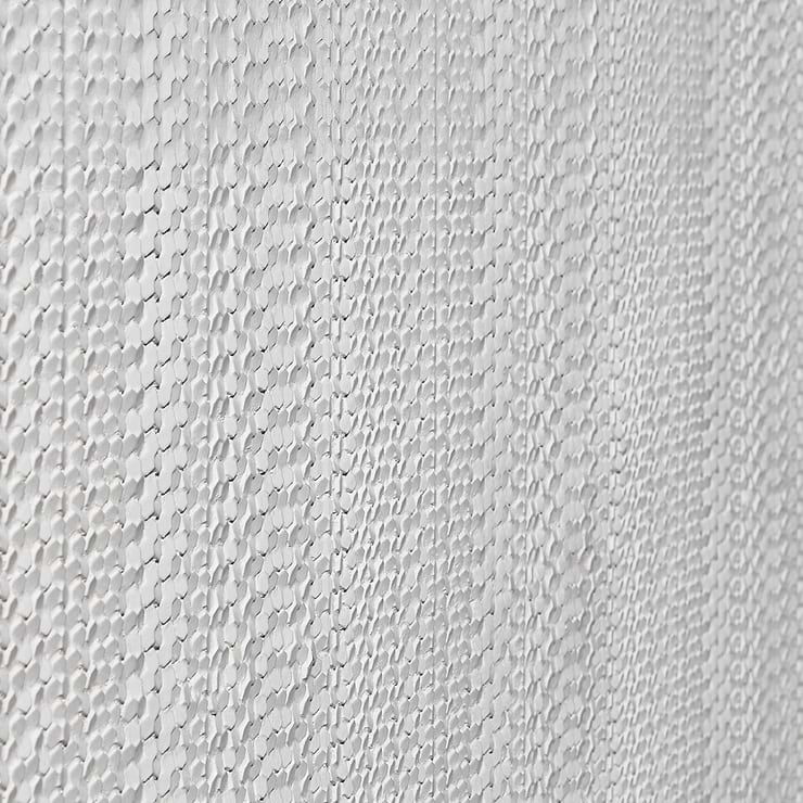 Sound Echo 3D White Resin Mosaic Tile