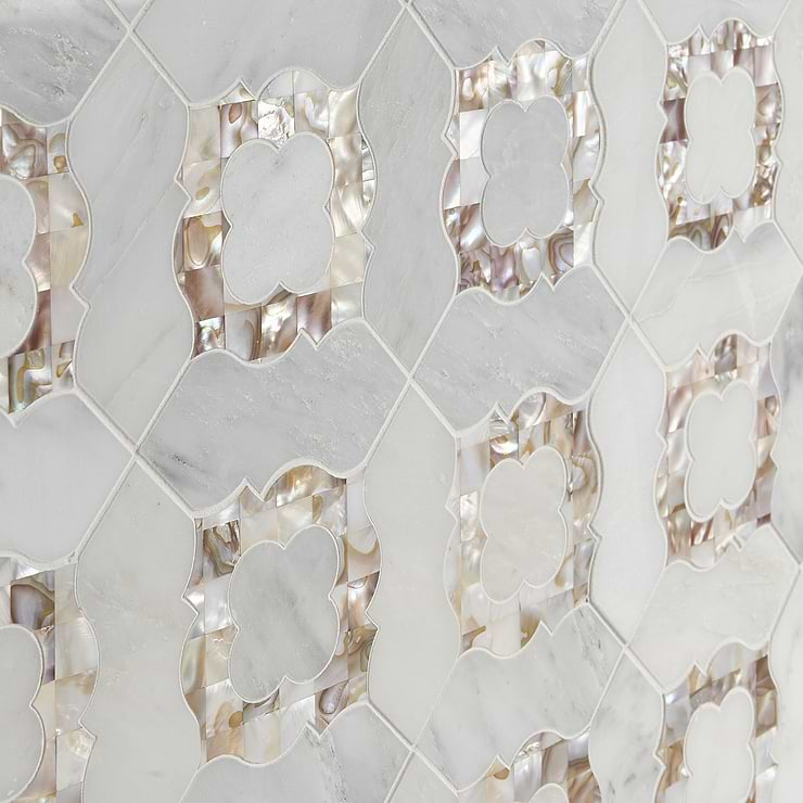 Cassie Chapman Rene Marble & Pearl Polished Mosaic Tile