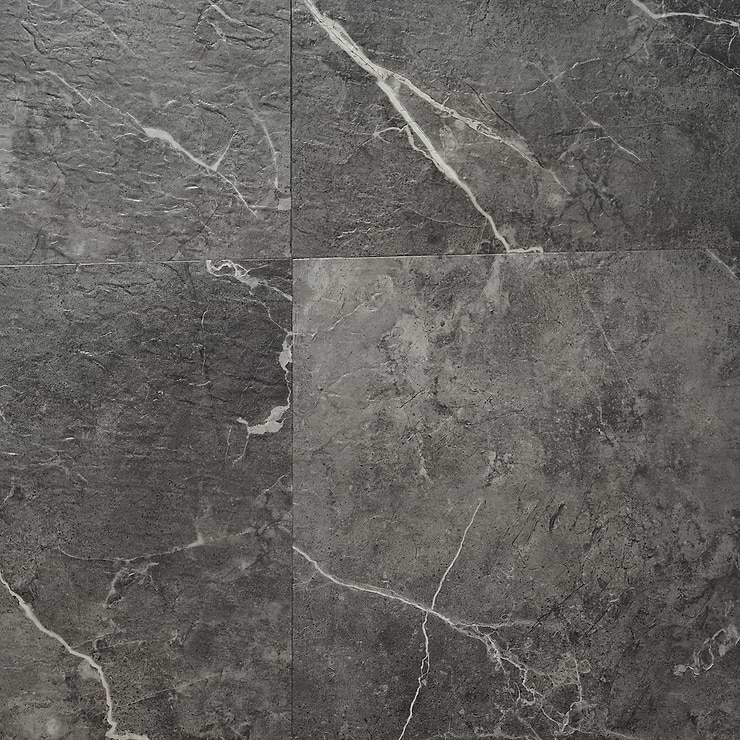 Katone Chauny Marble Dark Gray 18x36 Glue Down Luxury Vinyl Tile