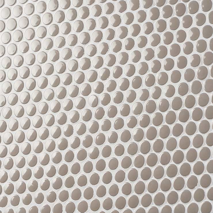 Paradise Firma Beige 1" Penny Round Polished Porcelain Mosaic