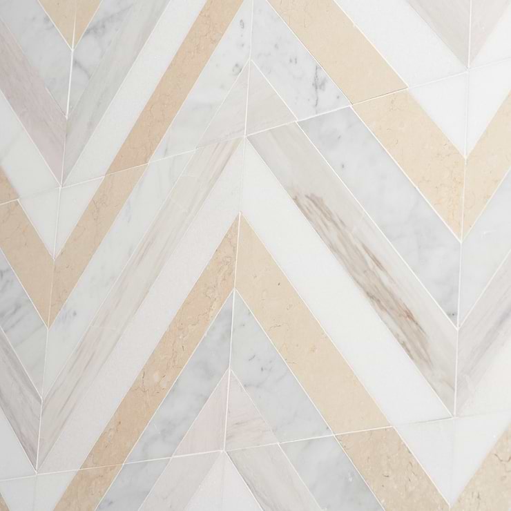 Bowery Lafenice 8x8 Polished Marble Mosaic Tile