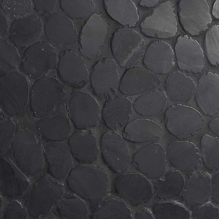 Nature Alor Black Round Pebble Mosaic