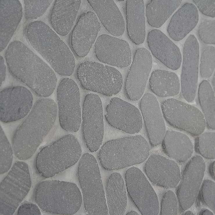 Nature Lava Black Oval Pebble Mosaic