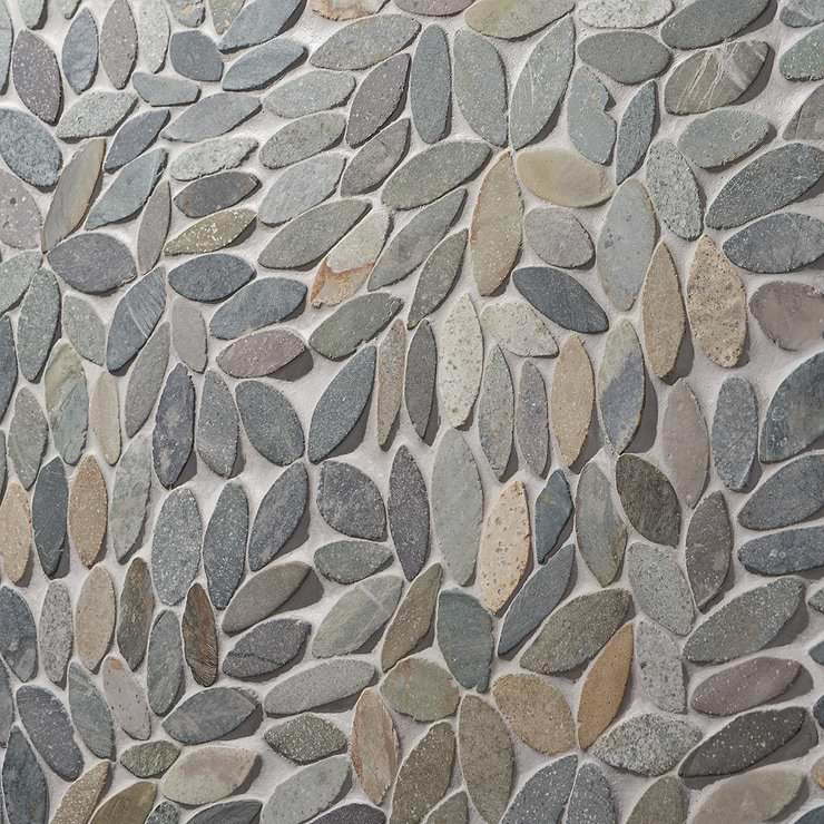 Nature Flower Sumatra Blend Multicolor Pebble Honed Mosaic Tile