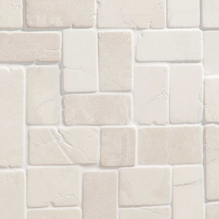 Nature White Antique Pebble Mosaic