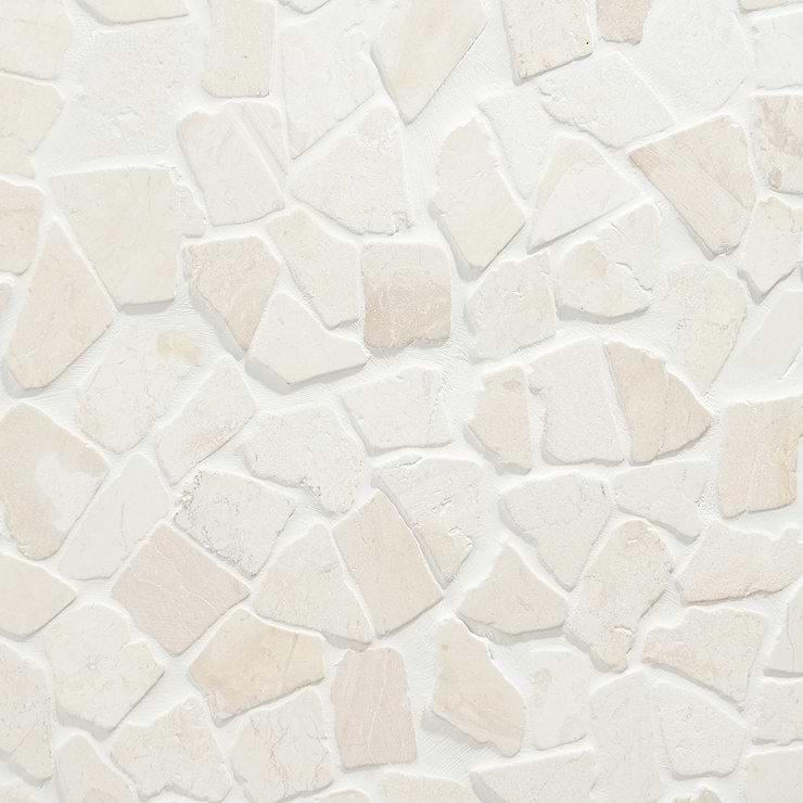 Nature WhiteTumbled Pebble Mosaic