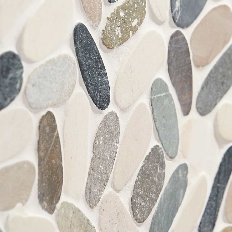 Nature Raja Ampat Flat Oval Pebble Mosaic