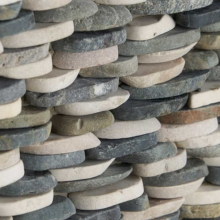 Nature Raja Ampat Stacked Pebble Mosaic