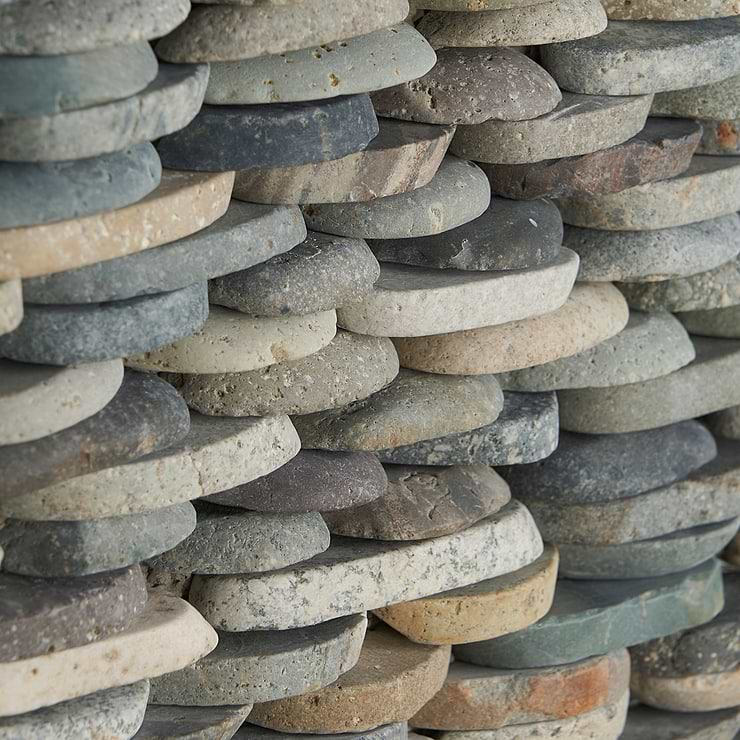 Nature Sumatra Stacked Pebble Mosaic