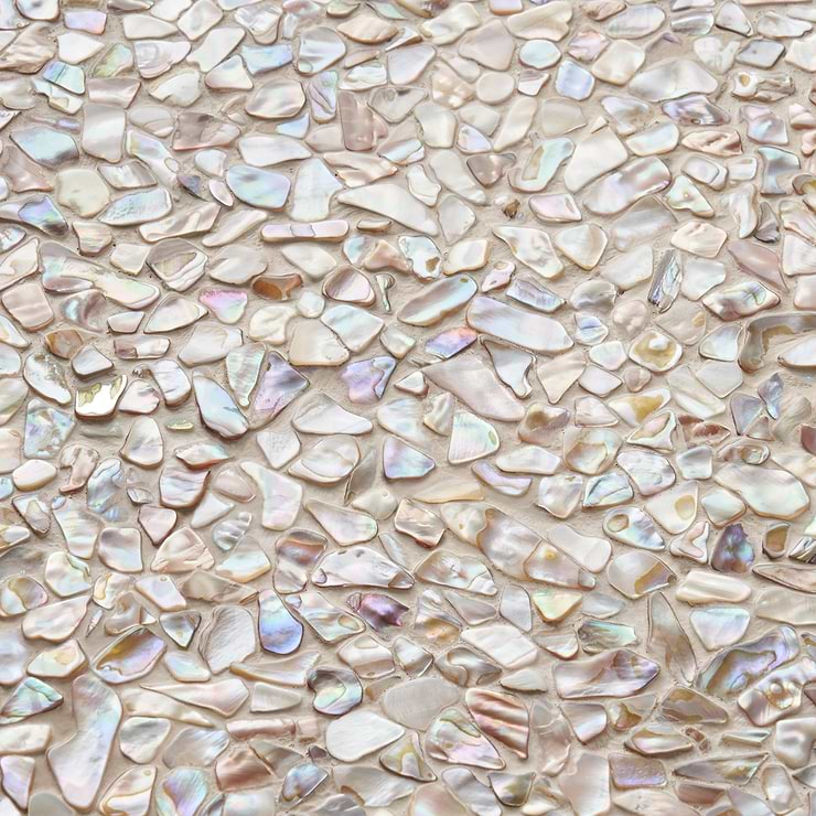 South Seas Pearl Pebbles Mosaic Polished Tile