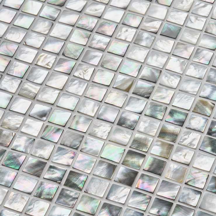 Deep Sea Black Pearl 1x1 Square Pattern Polished Mosaic Tile