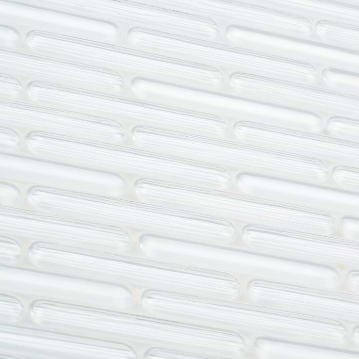 Baltoro Super White Polished Glass Mosaic Wall Tile