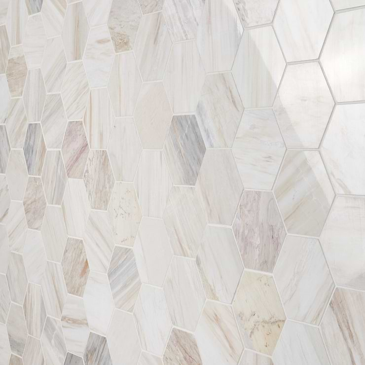 Sabbia Marble 4" Hexagon Polished Mosaic