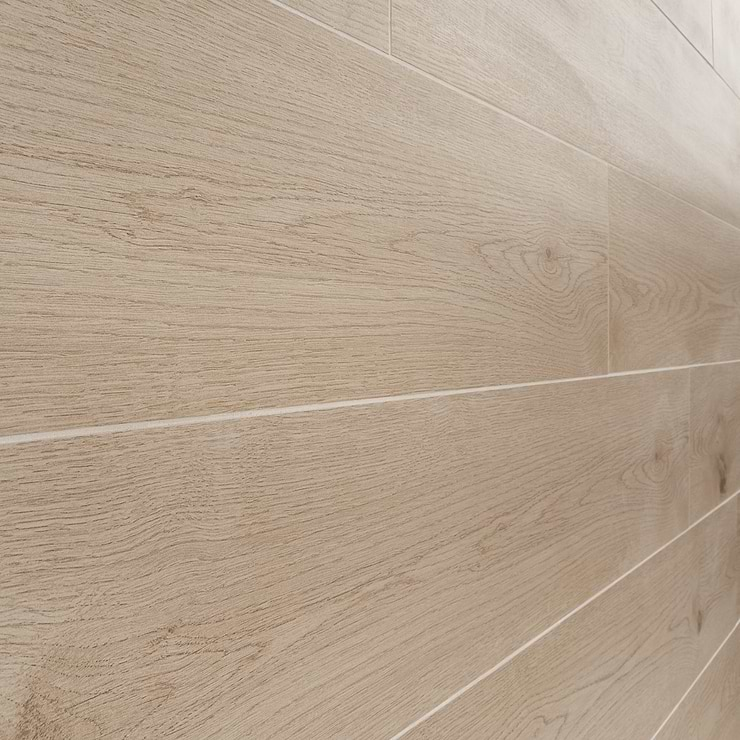 Oaktree Natural Ash Beige 8x48 Wood Look Matte Porcelain Tile